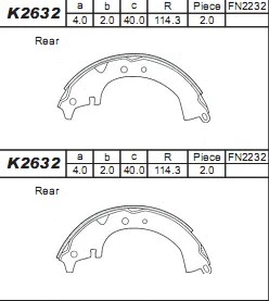 Brake Shoe Set (K2632)