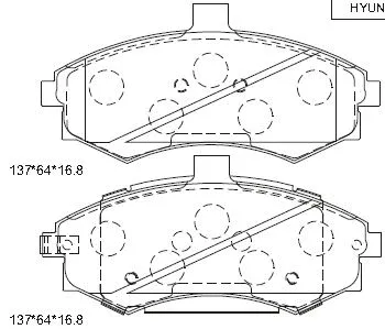Brake Pad Set, disc brake (KD9705)