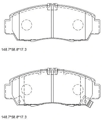 Brake Pad Set, disc brake (KD1707F)