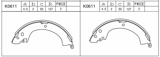 Brake Shoe Set (K0611)