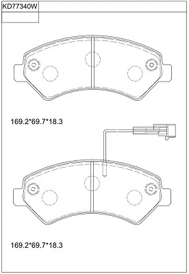 Brake Pad Set, disc brake (KD77340W)