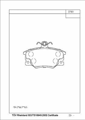 Brake Pad Set, disc brake (KD77809)