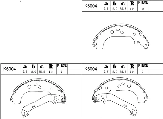 Brake Shoe Set (K6004)