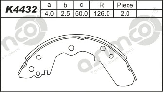Brake Shoe Set (K4432)