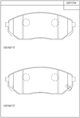 Brake Pad Set, disc brake (KD9717W)