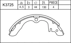 Brake Shoe Set (K3725)