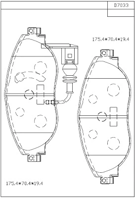 Brake Pad Set, disc brake (KD7033)