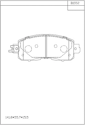 Brake Pad Set, disc brake (KD1552)