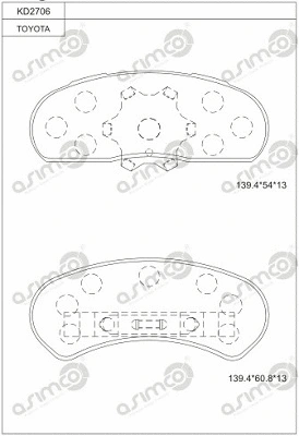 Brake Pad Set, disc brake (KD2706)
