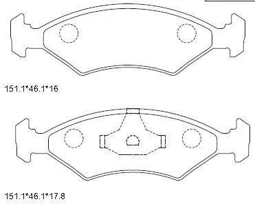 Brake Pad Set, disc brake (KD6724D)