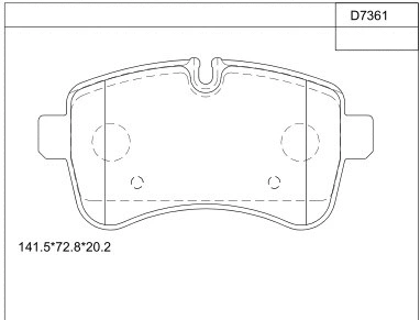 Brake Pad Set, disc brake (KD7361)