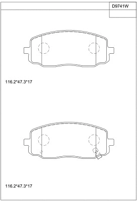 Brake Pad Set, disc brake (KD9741W)