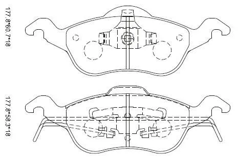 Brake Pad Set, disc brake (KD6755)
