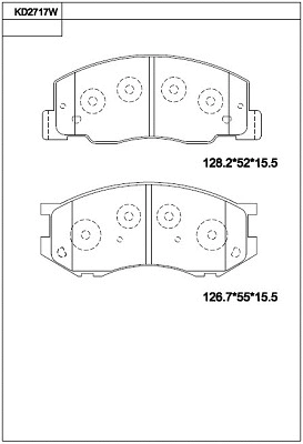 Brake Pad Set, disc brake (KD2717W)