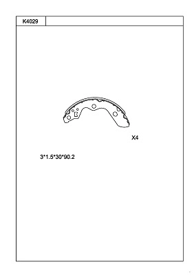 Brake Shoe Set (K4029)