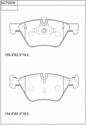 Brake Pad Set, disc brake (KD7553W)