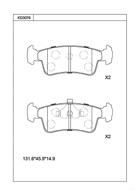 Brake Pad Set, disc brake (KD3076)