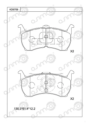 Brake Pad Set, disc brake (KD6709)