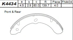 Brake Shoe Set (K4434)