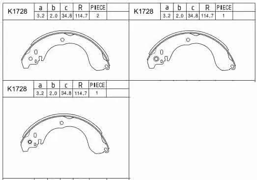 Brake Shoe Set (K1728)