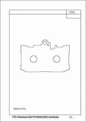 Brake Pad Set, disc brake (KD2005)