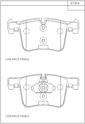 Brake Pad Set, disc brake (KD7004)