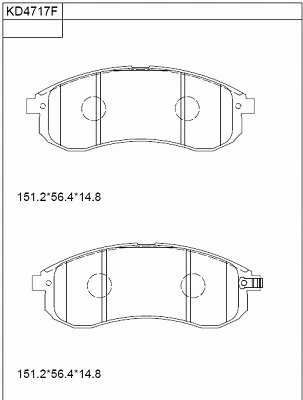 Brake Pad Set, disc brake (KD4717F)