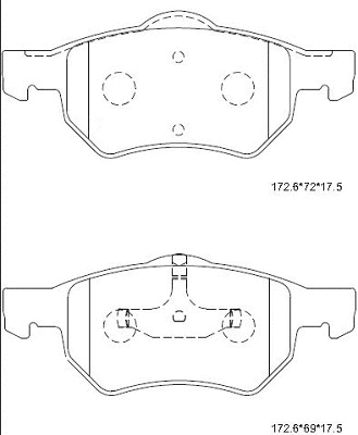Brake Pad Set, disc brake (KD7525)