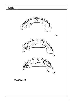 Brake Shoe Set (K6016)