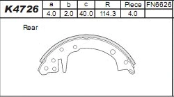 Brake Shoe Set (K4726)
