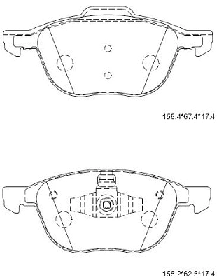 Brake Pad Set, disc brake (KD3726)