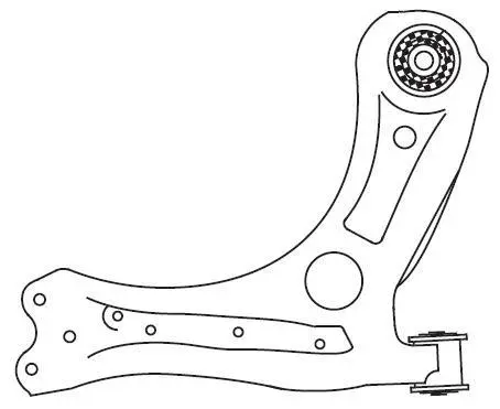 Control/Trailing Arm, wheel suspension (F4548)