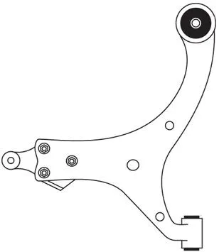 Control/Trailing Arm, wheel suspension (F3839)