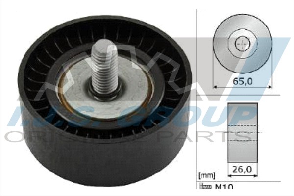 Deflection/Guide Pulley, V-ribbed belt (93-2066)