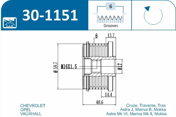 Alternator Freewheel Clutch