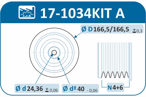Belt Pulley Set, crankshaft (17-1034KIT A)