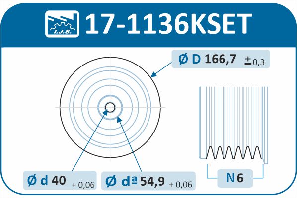 Belt Pulley Set, crankshaft (17-1136KSET)