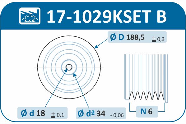 Belt Pulley Set, crankshaft (17-1029KSET B)