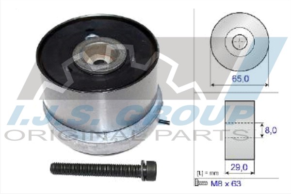 Tensioner Pulley, timing belt (93-1827)