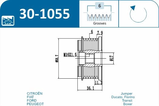 Alternator Freewheel Clutch
