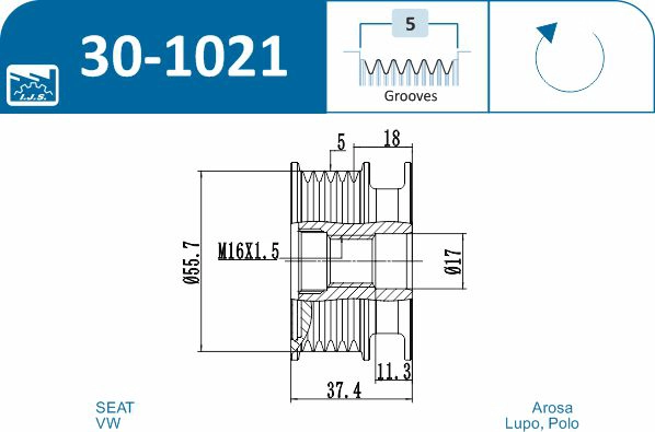 Alternator Freewheel Clutch