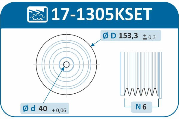 Belt Pulley Set, crankshaft (17-1305KSET)