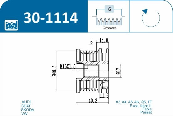 Alternator Freewheel Clutch