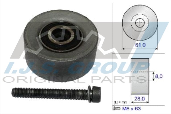 Deflection/Guide Pulley, timing belt (93-1347)