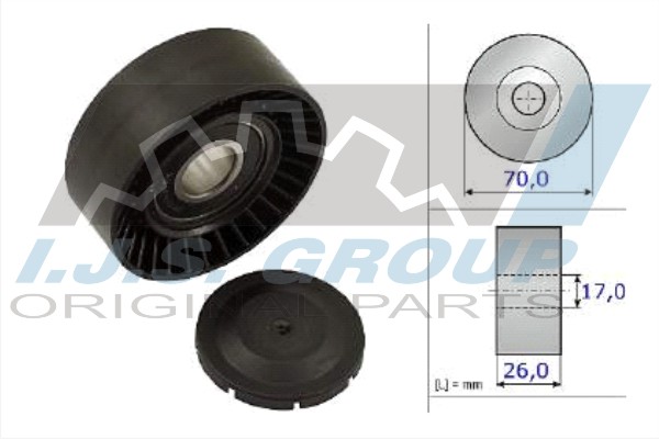 Tensioner Pulley, V-ribbed belt (93-1494)
