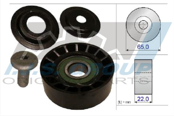 Deflection/Guide Pulley, V-ribbed belt (93-2133)