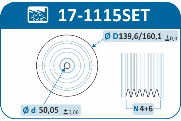 Belt Pulley Set, crankshaft (17-1115SET)
