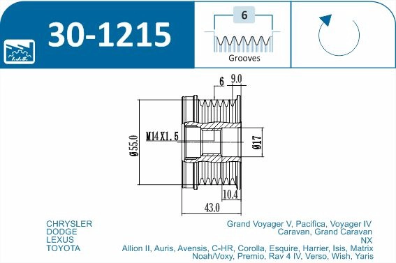 Alternator Freewheel Clutch