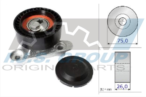 Tensioner Pulley, V-ribbed belt (93-1868)