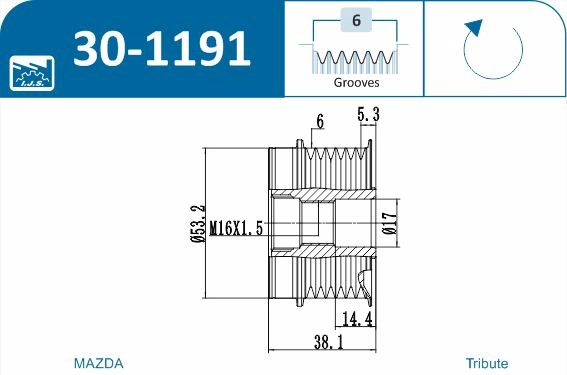 Alternator Freewheel Clutch